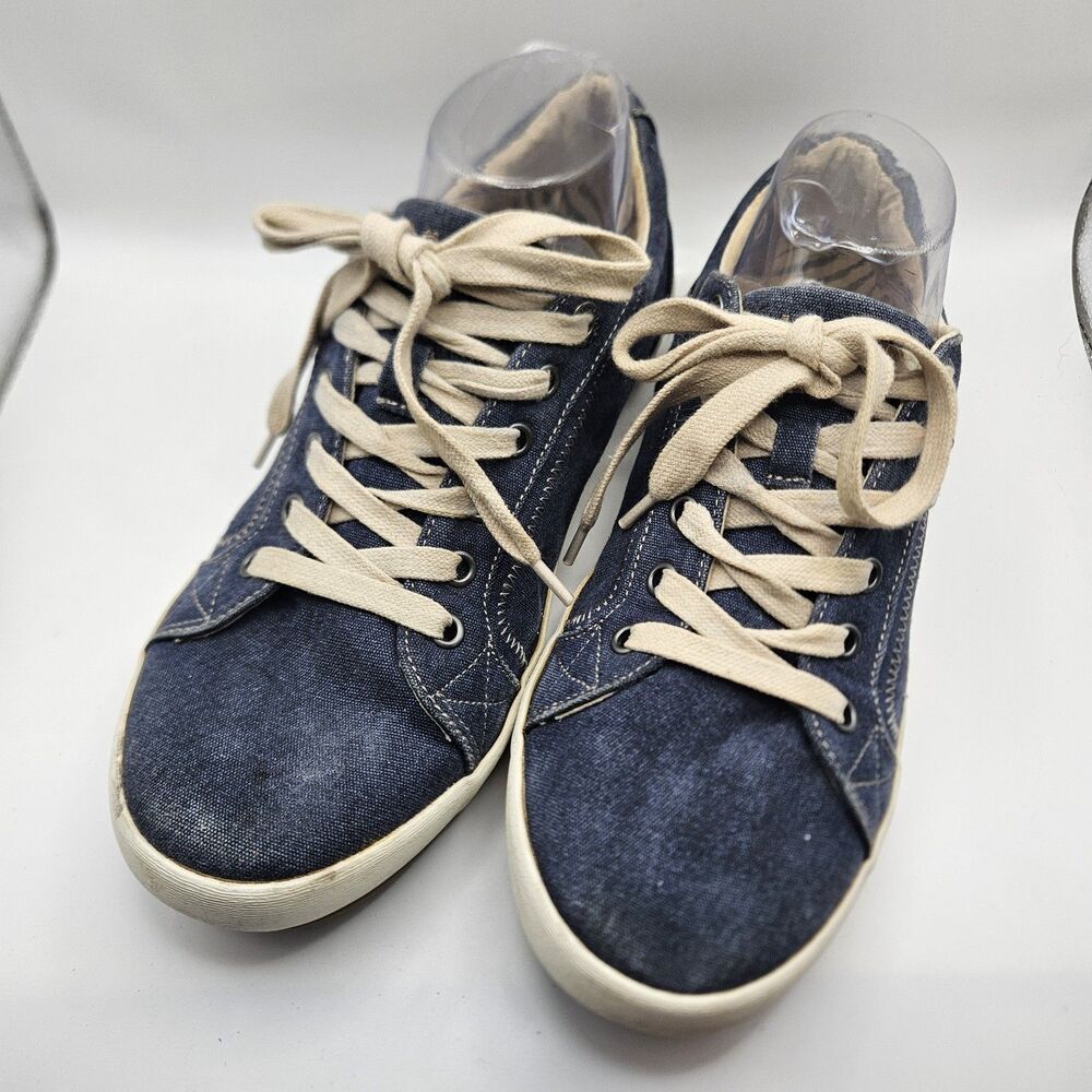 Taos‎ Womens Blue Moc Star Canvas Sneaker Casual Arch Support Size 11 READ